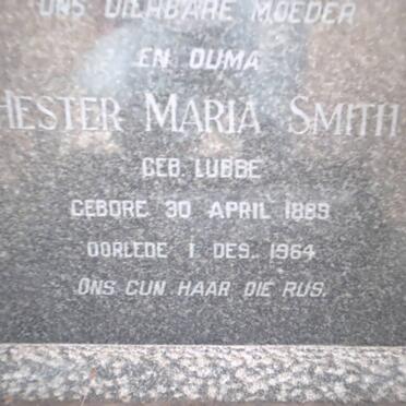 SMITH Hester Maria nee LUBBE 1889-1964
