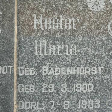 STEENKAMP Christiaan Hendrik 1894-1960 &amp; Hester Maria BADENHORST 1900-1983