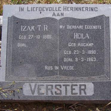 VERSTER Izak T.R. 1886- &amp; Heila AUCAMP 1890-1963