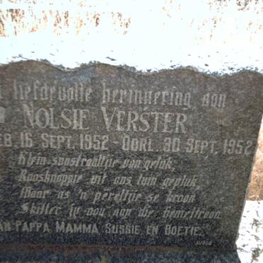 VERSTER Nolsie 1952-1952
