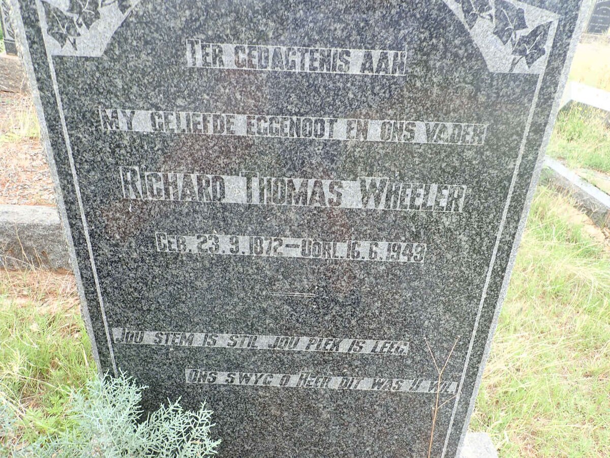 WHEELER Richard Thomas 1872-1949