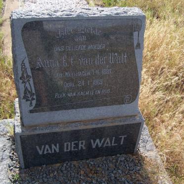 WALT Anna E.F., van der nee WELTHAGEN 1887-1965