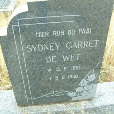 WET Sydney Garret, de 1881-1958