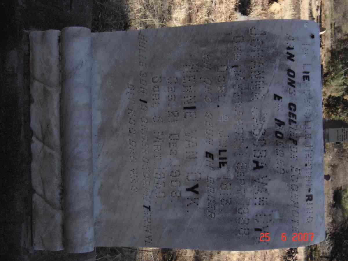 DYK Johanna Jacoba, van nee MYNHARDT 1888-1913 :: VAN DYK Hennie 1908-1930