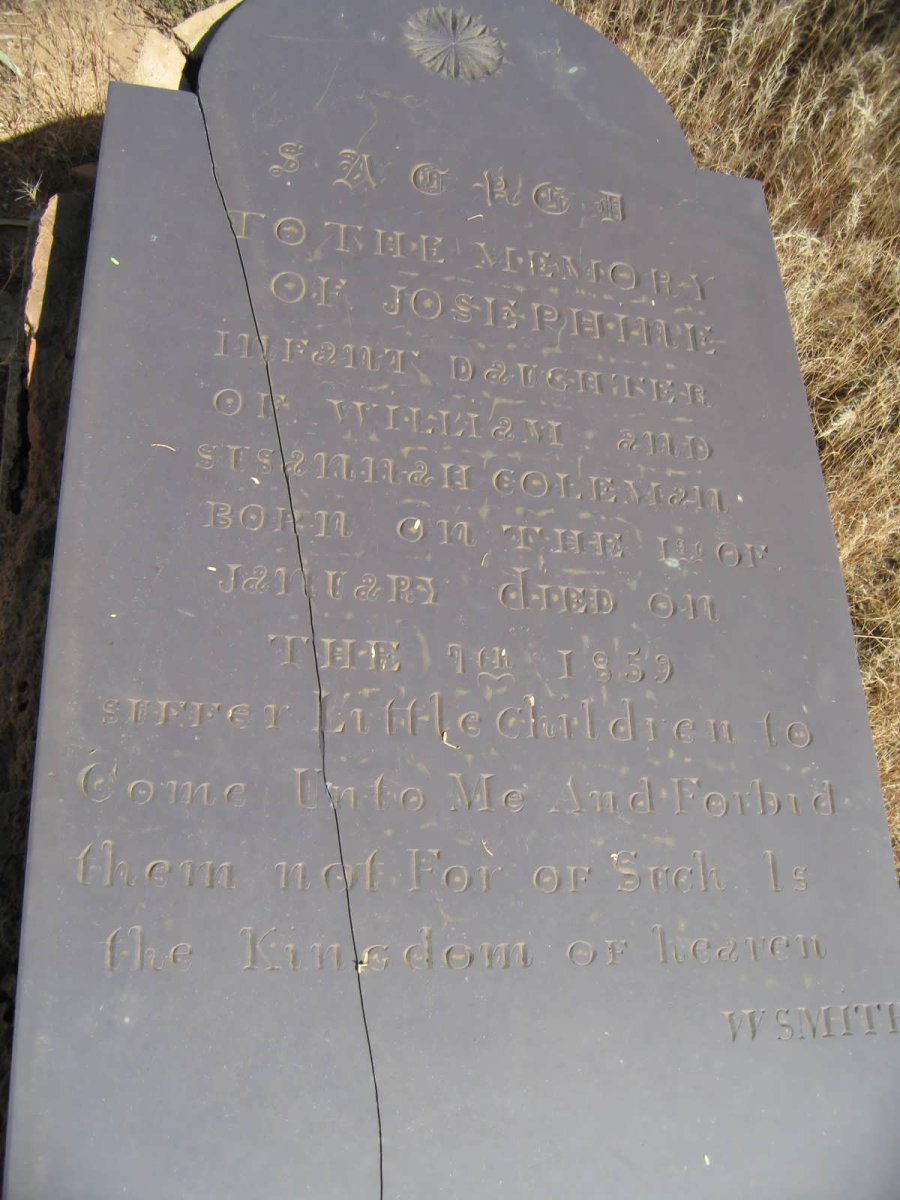 COLEMAN Josephine 1859-1859