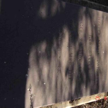 POTGIETER Hester Maria nee BEKKER 1879-1913