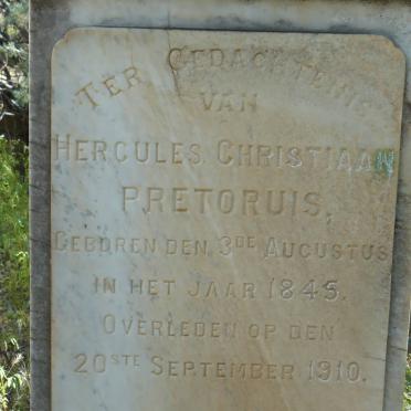 PRETORUIS Hercules Christiaan 1845-1910
