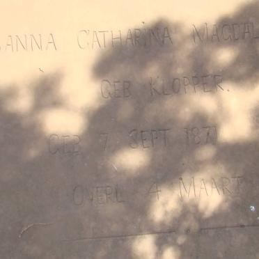 STEYN Susanna Catharina Magdalena nee KLOPPER 1871-1915