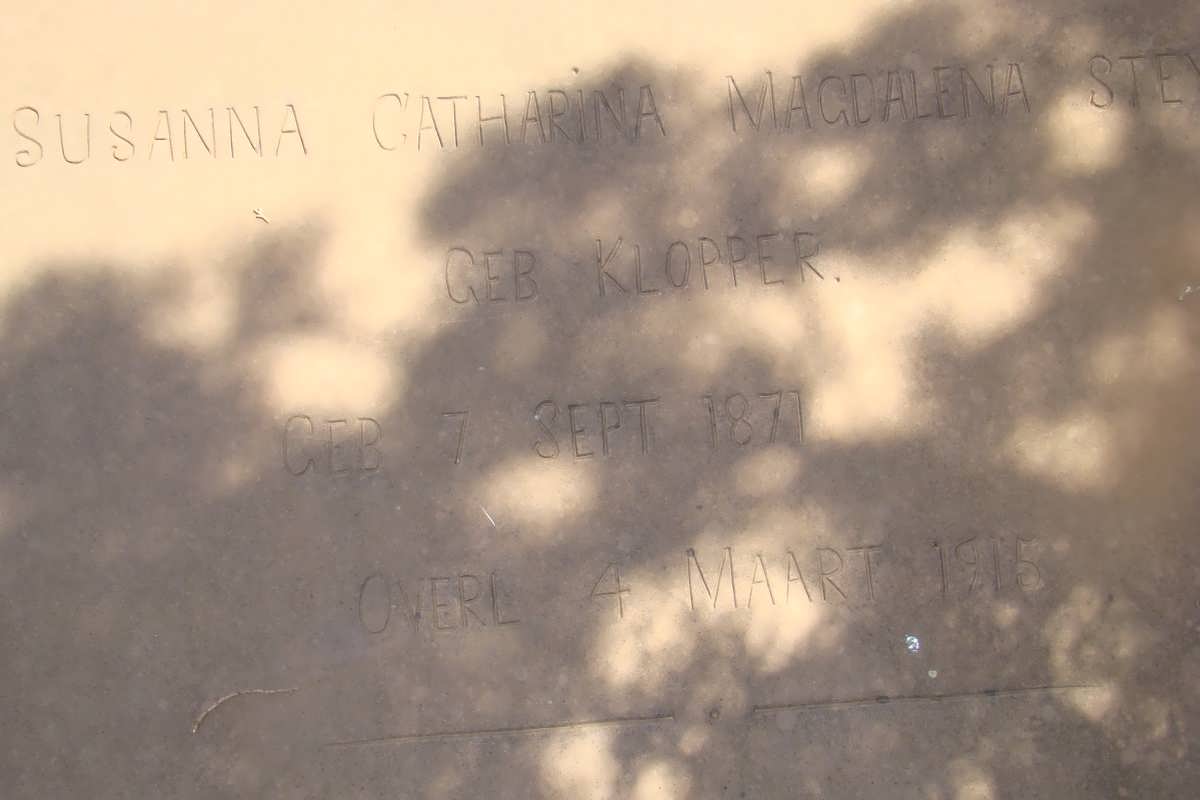STEYN Susanna Catharina Magdalena nee KLOPPER 1871-1915