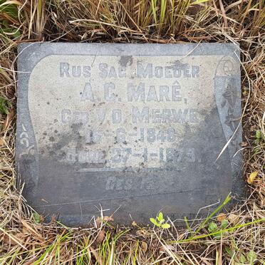MARE A.C. nee V.D. MERWE 1848-1879