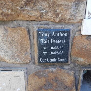 PEETERS Tony Anthon Tait 1950-2008