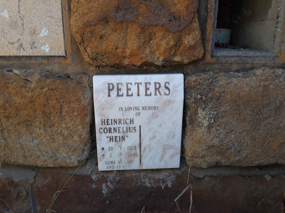 PEETERS Heinrich Cornelius 1928-2005