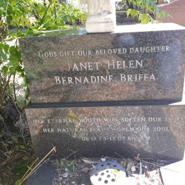 BRIFFA Janet Helen Bernadine 1975-1981