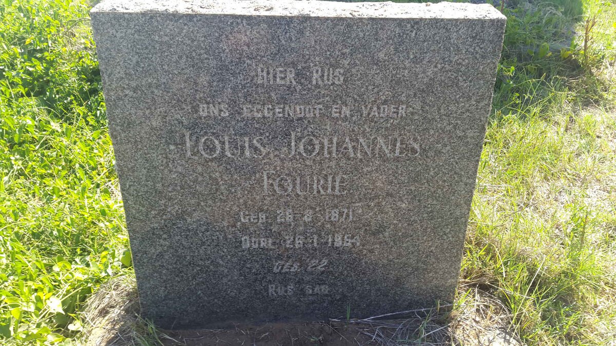 FOURIE Louis Johannes 1871-1964