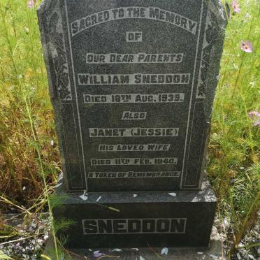 SNEDDON William -1939 &amp; Janet -1940