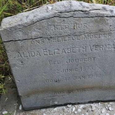 VERMAAK Alida Elizabeth nee JOUBERT 1873-1942