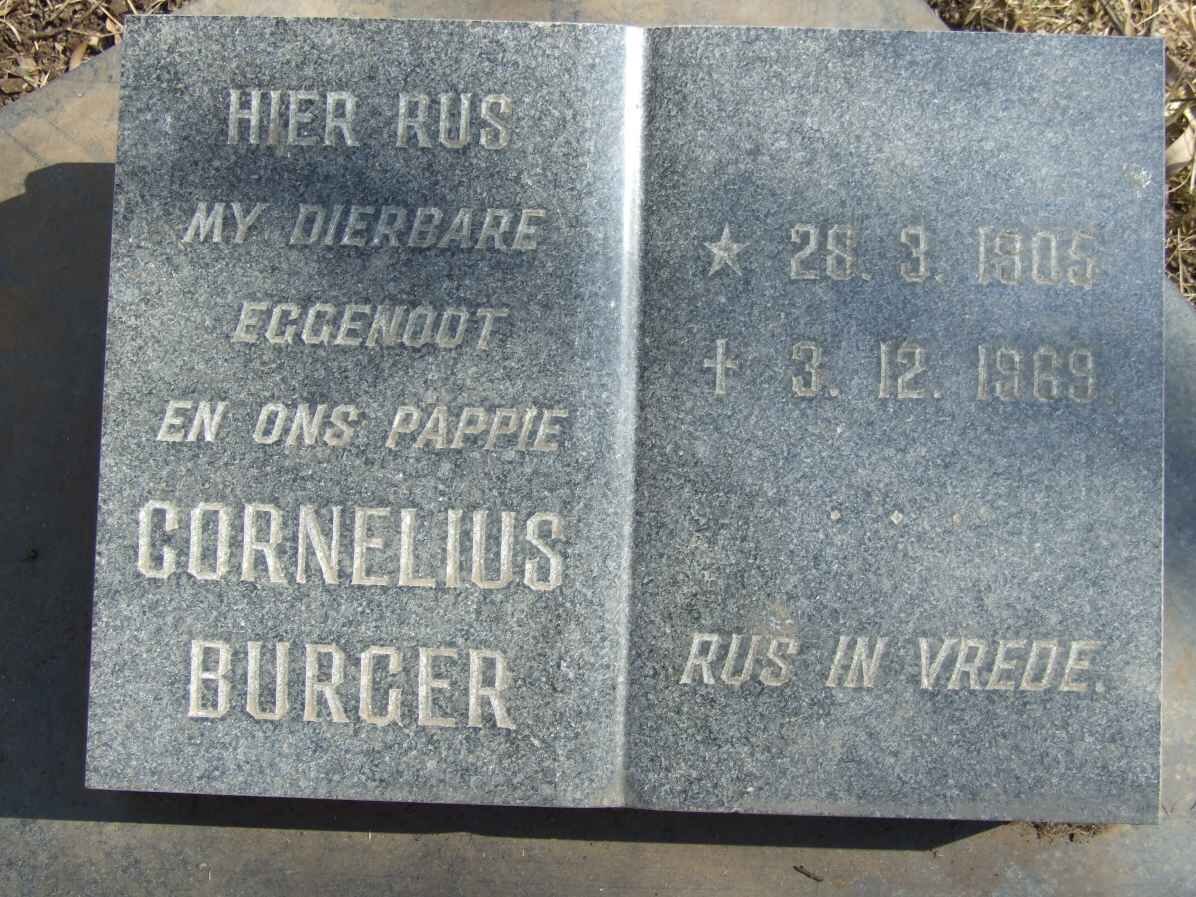 BURGER Cornelius 1905-1969