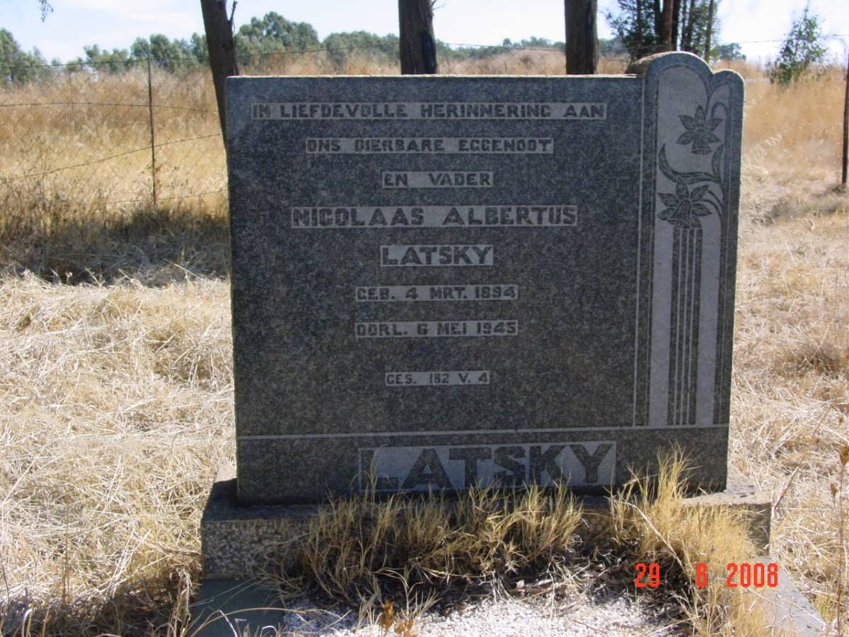 LATSKY Nicolaas Albertus 1894-1945