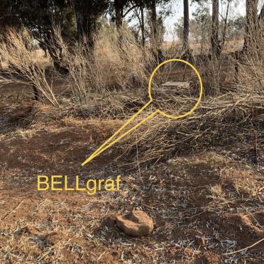 2. BELL gravestone moved as if discarded