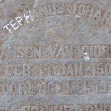 VUUREN Stephanus Johannes, Jansen van 1905-1936