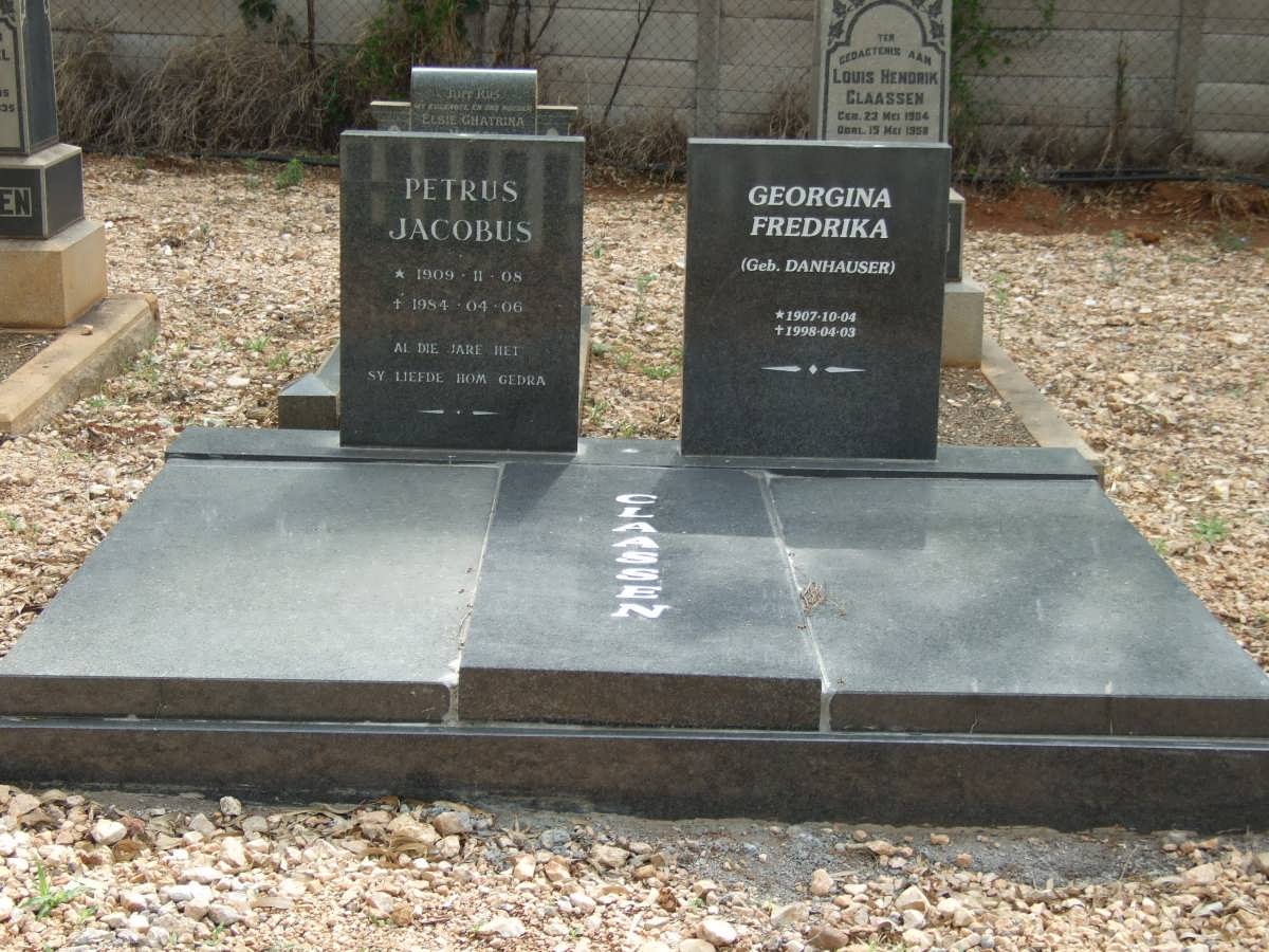 CLAASSEN Petrus Jacobus 1909-1984 &amp; Georgina Fredrika DANHAUSER 1907-1998