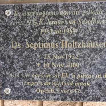HOLTZHAUSEN Septimus 1922-2000