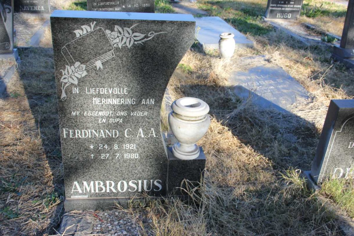AMBROSIUS Ferdinand C.A.A. 1921-1980