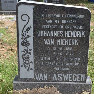 ASWEGEN Johannes Hendrik van Niekerk, van 1918-1977