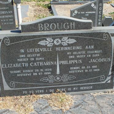 BROUGH Philippus Jacobus 1916-1989 &amp; Elizabeth Catharina 1926-1994