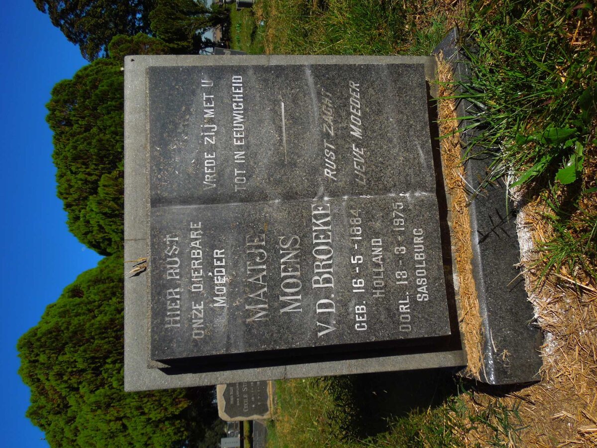 BROEKE Maatje Moens, v.d. 1884-1975