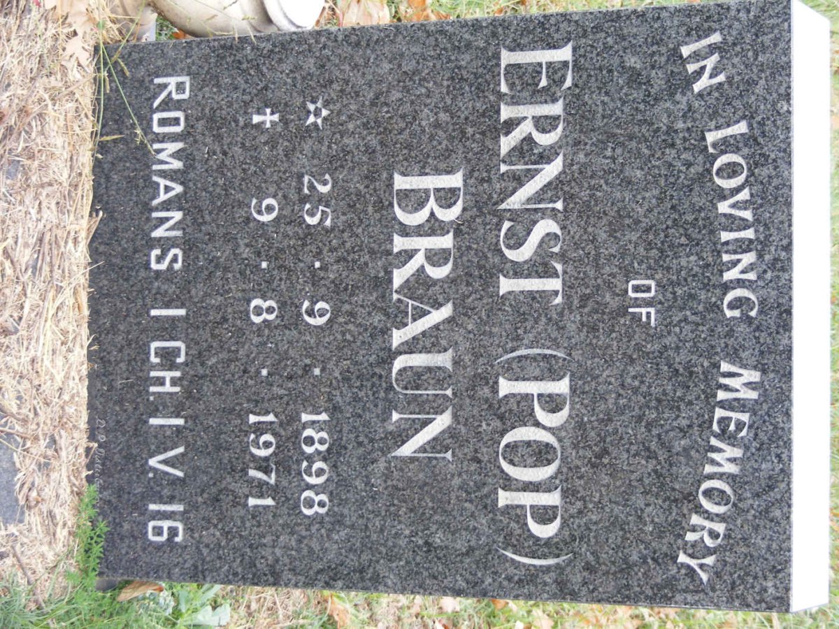 BRAUN Ernst 1898-1971