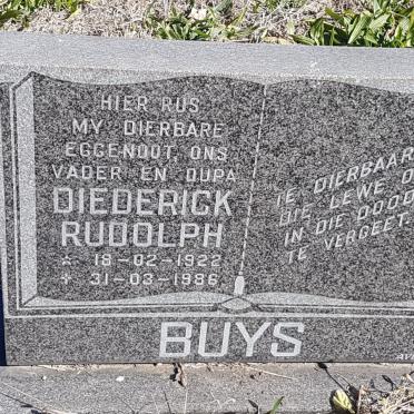 BUYS Diederick Rudolph 1922-1986
