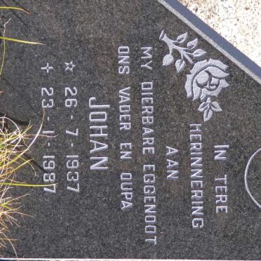 BENEKE Johan 1937-1987 &amp; Nelie GELDENHUYS 1925-