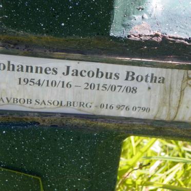 BOTHA Johannes Jacobus 1954-2015