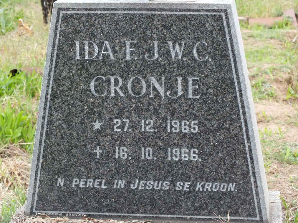 CRONJE Ida F.J.W.C. 1965-1966