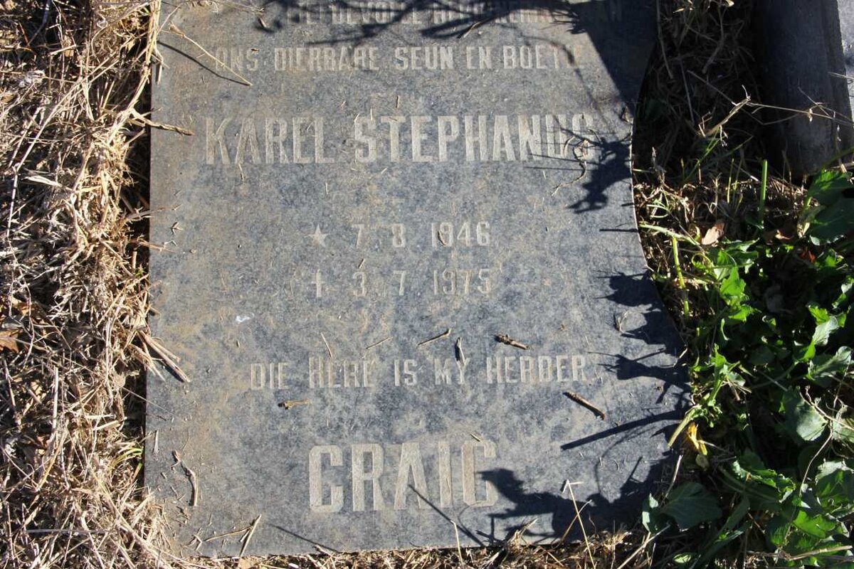 CRAIG Karel Stephanus 1946-1975