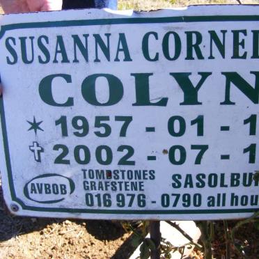 COLYN Susanna Cornelia 1957-2002