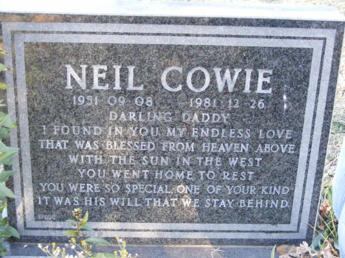 COWIE Neil 1951-1981