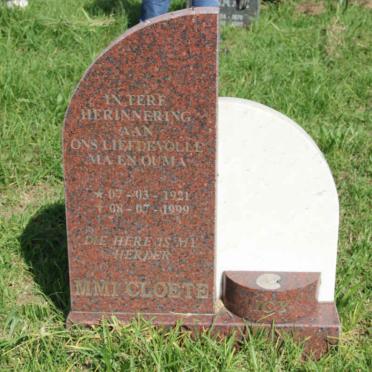 CLOETE M.M.I. 1921-1999