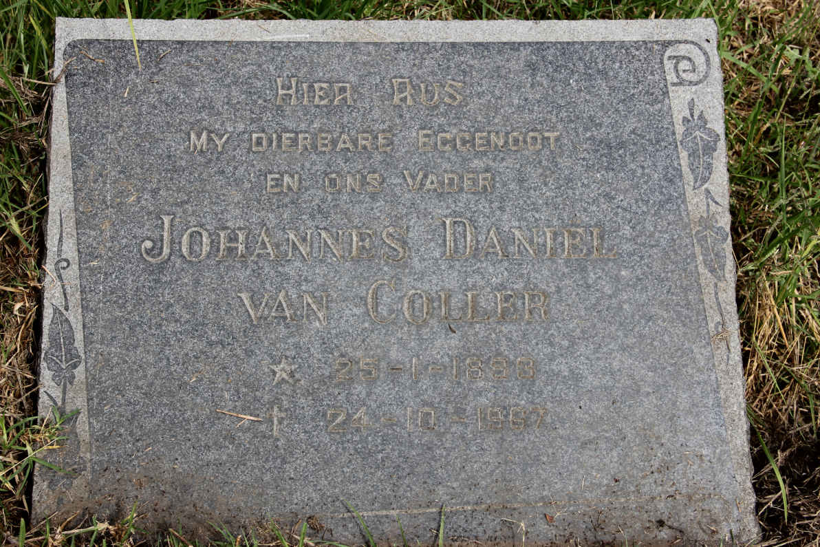 COLLER Johannes Daniel, van 1893-1967