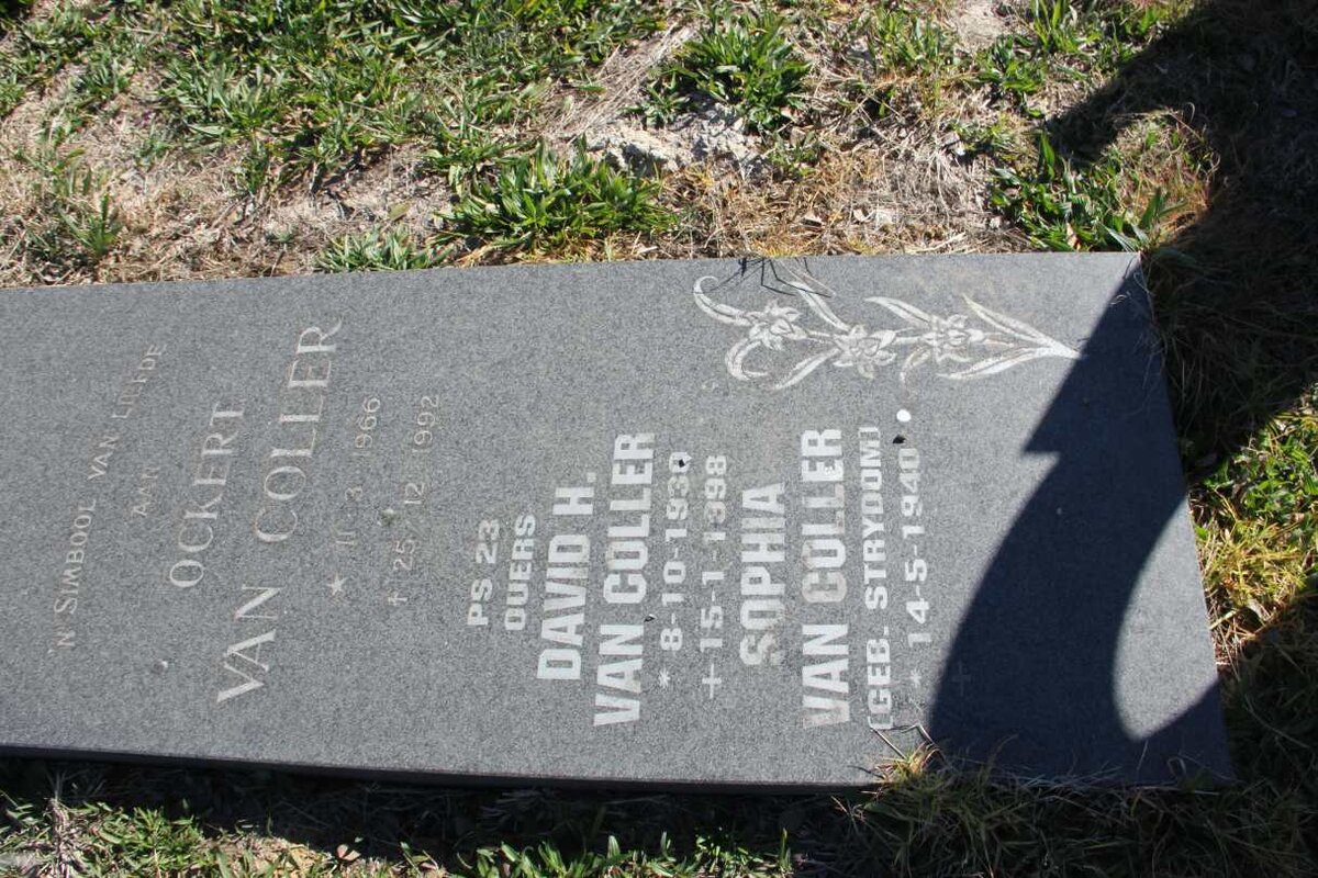 COLLER David H., van 1930-1998 &amp; Sophia STRYDOM 1940- :: VAN COLLER Ockert 1966-1992