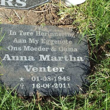 CILLIERS Nakkie 1927-1999 :: VENTER Anna Martha 1948-2011