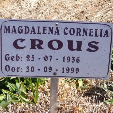 CROUS Gert Frans 1924-1989 &amp; Magdalena Cornelia 1936-1999