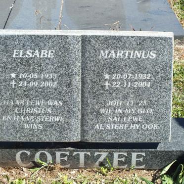 COETZEE Martinus 1932-2004 &amp; Elsabe 1933-2002