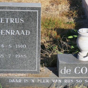 CONING Petrus Coenraad, de 1910-1985 &amp; Beatrix Maria 1912-1998 