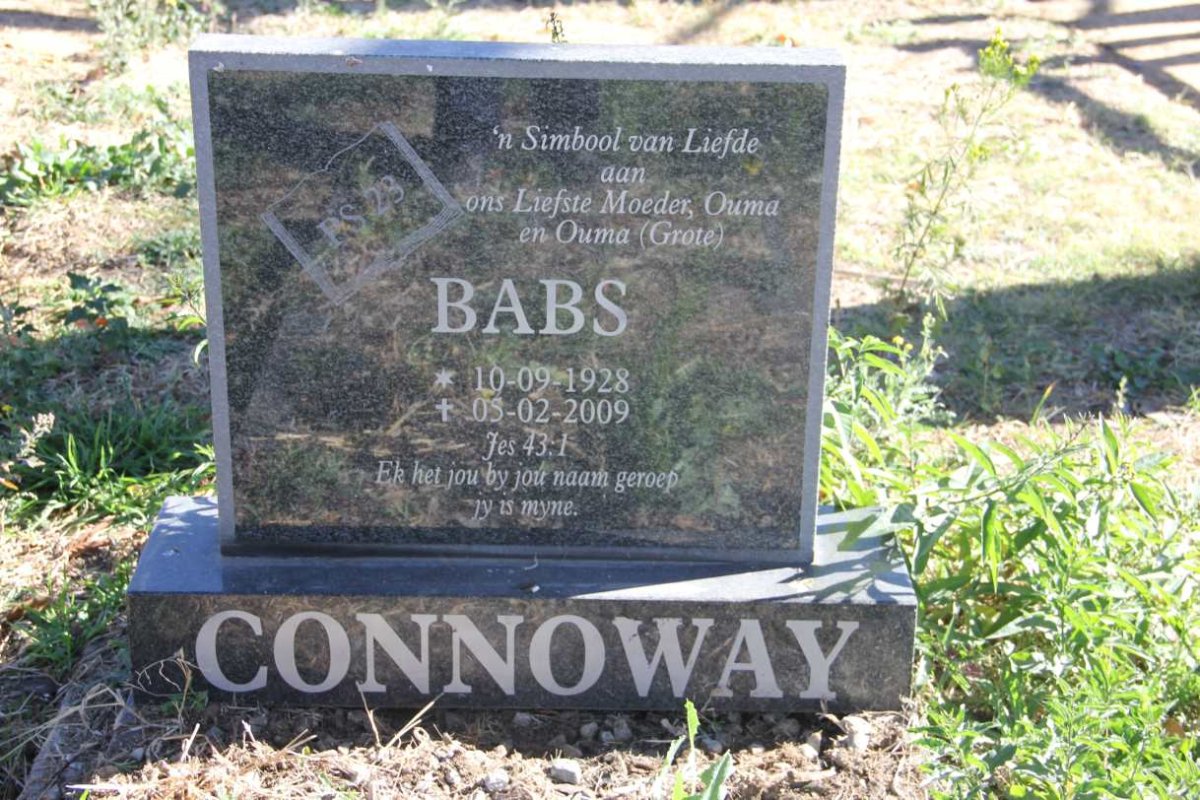 CONNOWAY Babs 1928-2009