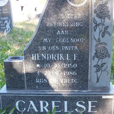 CARELSE Hendrik L.F. 1950-1986