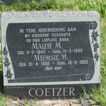 COETZER Maizie M. 1942-1963 :: COETZER Miemsie M. 1962-1963