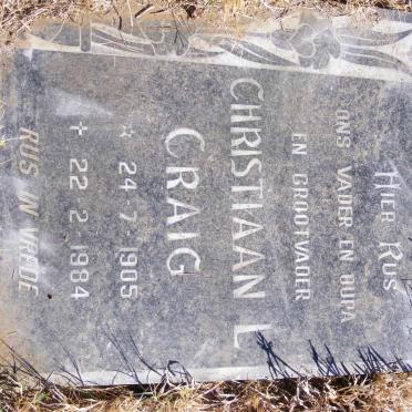 CRAIG Christiaan L. 1905-1984