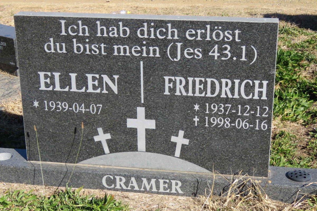 CRAMER Friedrich 1937-1998 &amp; Ellen 1939-